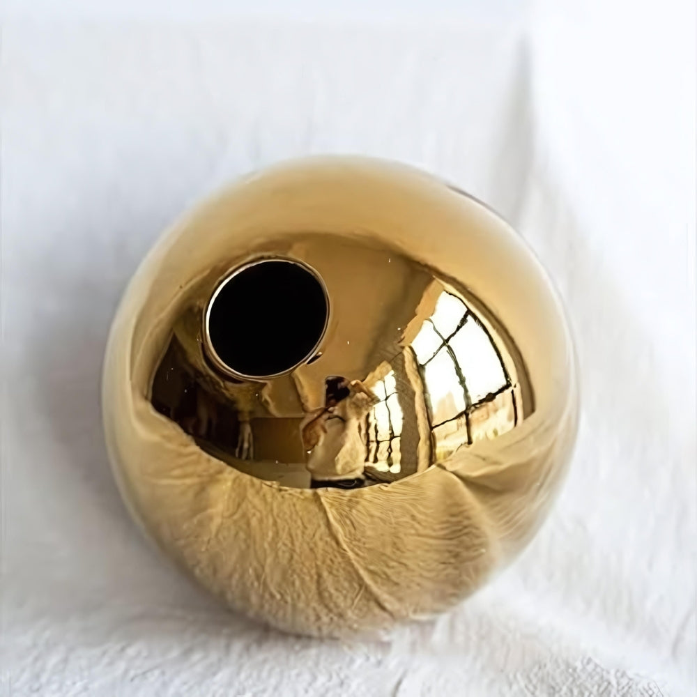Opulent Golden Ball Vase Collection | Veska