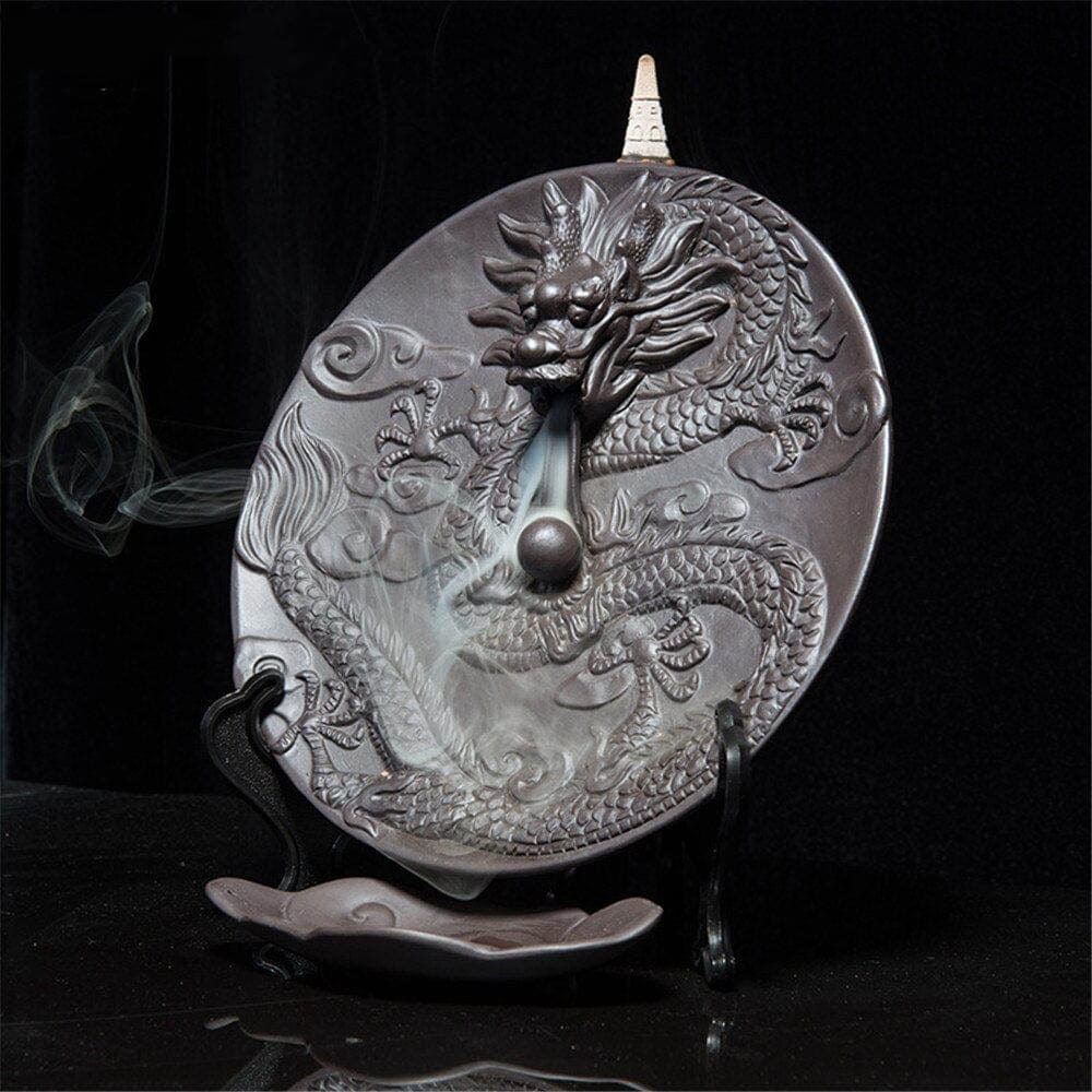 Oriental Dragon Backflow Rökelsebrännare | Veska