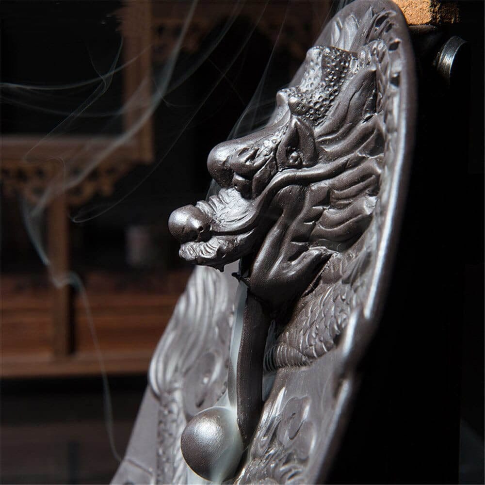 Oriental Dragon Backflow Rökelsebrännare | Veska