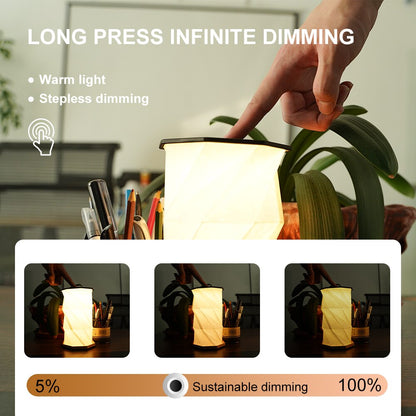 Origami Glow Dimmbar Papperslanterna Ljus | Veska