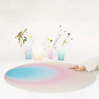 Oval Energy Rug | Veska Blå (centrum) till Rosa