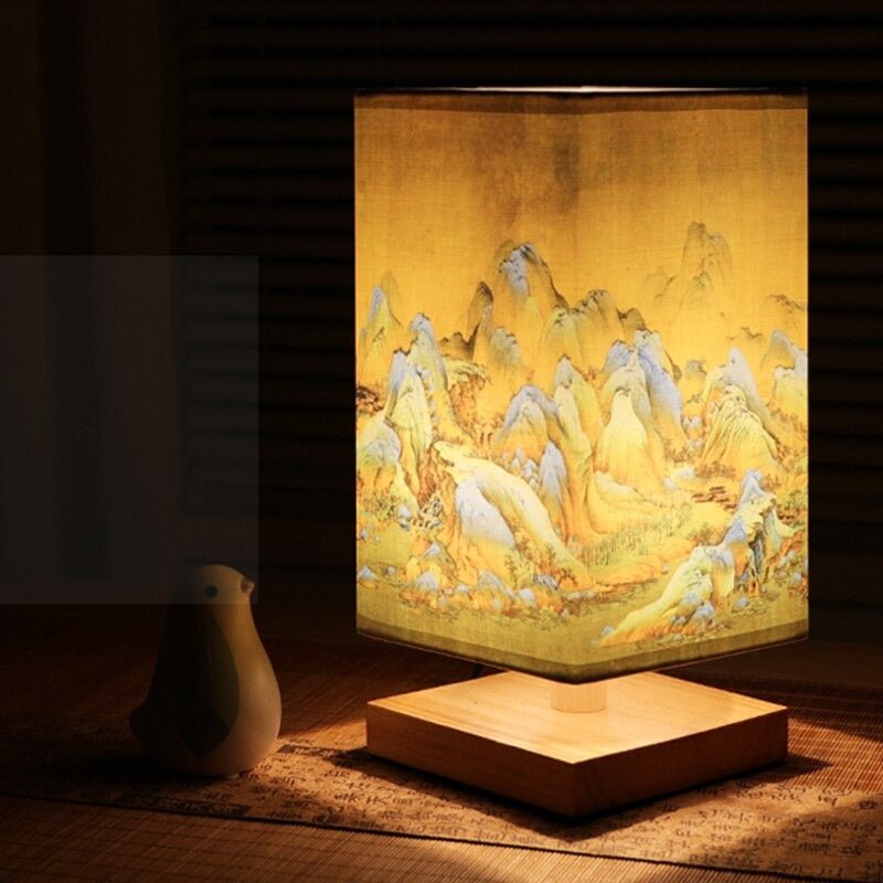 Papper Bords Lampa | Japansk Skandinavisk Stil | Varm Ljus | Veska