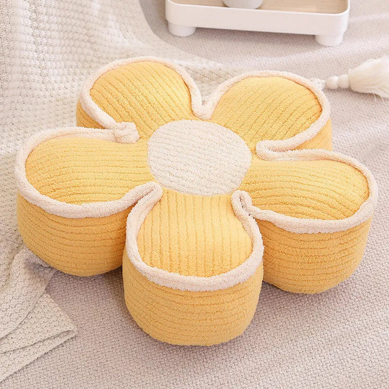 Pastell Fluffy Blomkudde | Veska Gul
