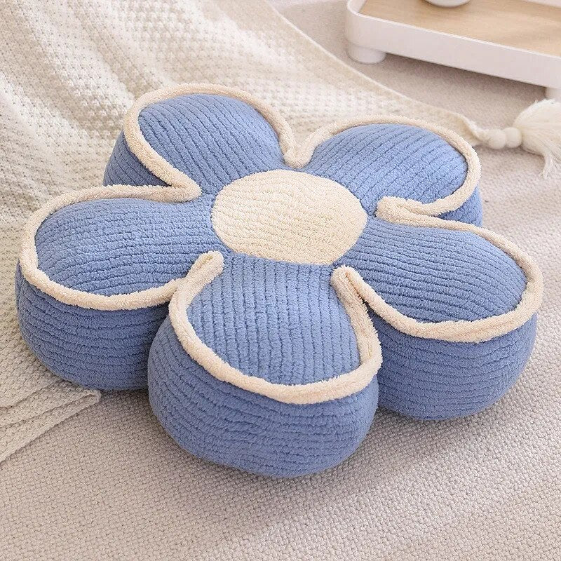 Pastell Fluffy Blomkudde | Veska Himmelsblå