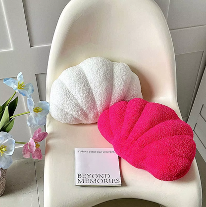 Pastell Skal Kudde – Fuzzy Bouclé Plush Kudde | Veska
