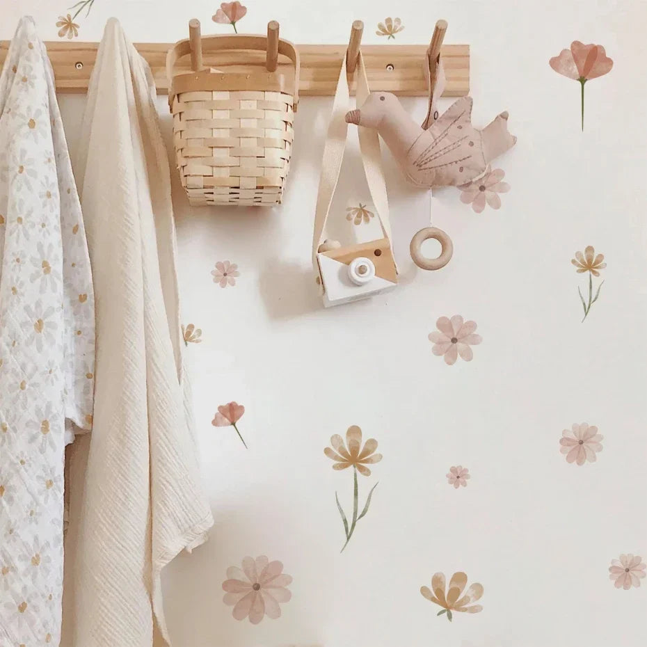 Pastellblommor Vägdekal Set | Veska