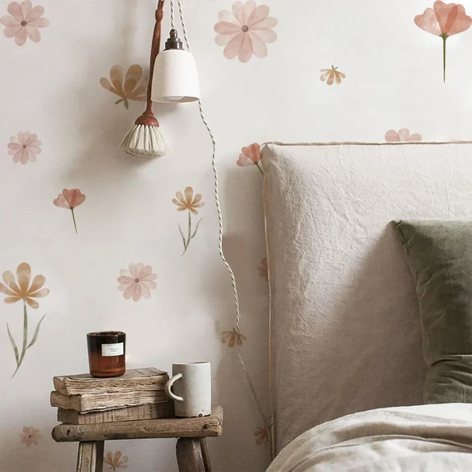 Pastellblommor Vägdekal Set | Veska
