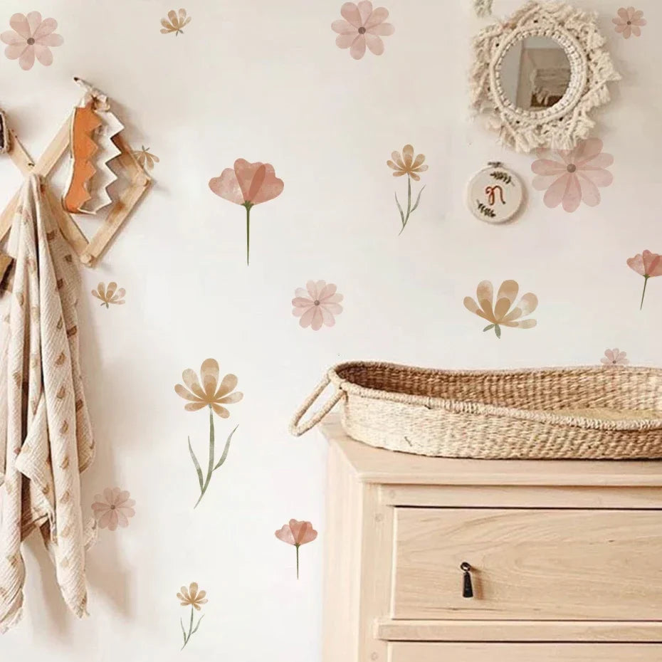 Pastellblommor Vägdekal Set | Veska