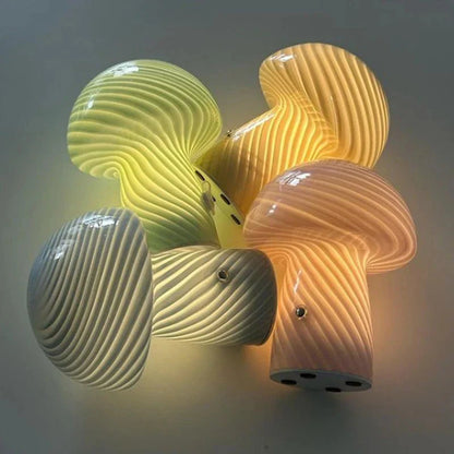 Pastellfärgad glas svamp bordslampa | Veska