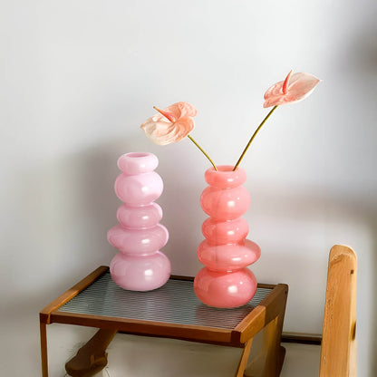 PebVeskae Stack Geometrisk Glas Vas | Veska