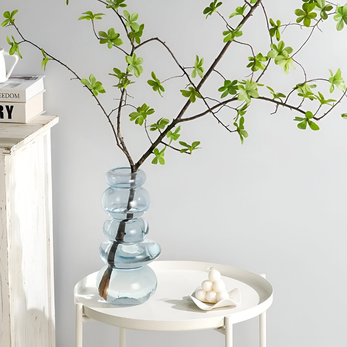 PebVeskae Stack Geometrisk Glas Vas | Veska