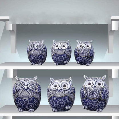 Peekaboo Blå Uggle Figurer 3st | Veska