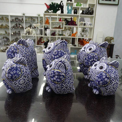 Peekaboo Blå Uggle Figurer 3st | Veska