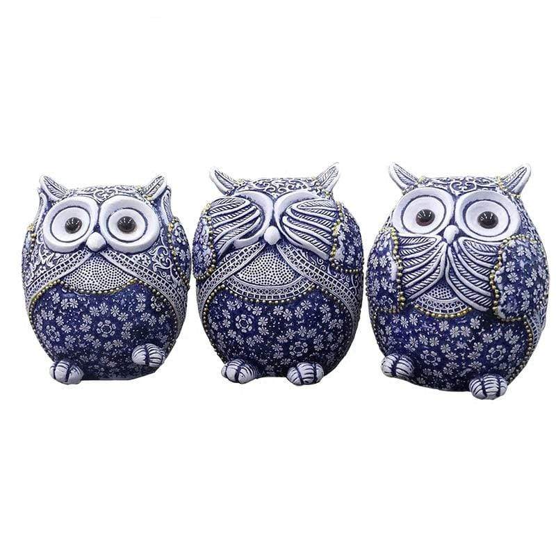 Peekaboo Blå Uggle Figurer 3st | Veska