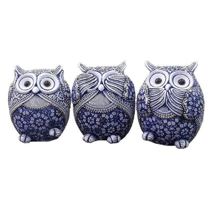 Peekaboo Blå Uggle Figurer 3st | Veska