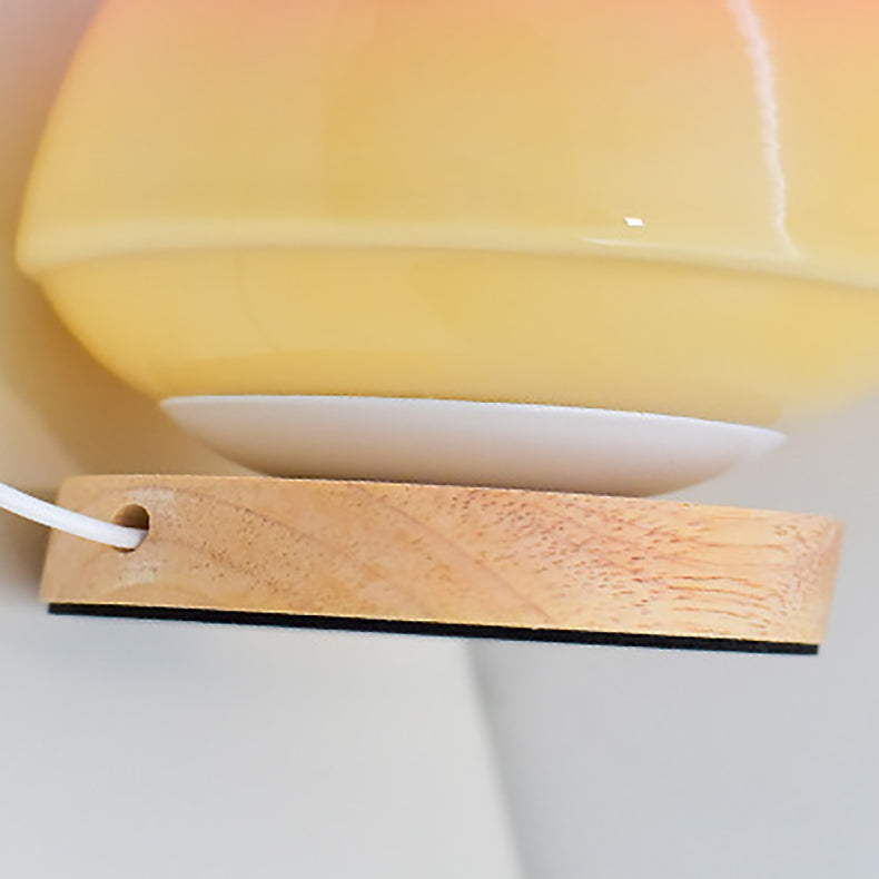 Persikoglasbordslampa | Veska
