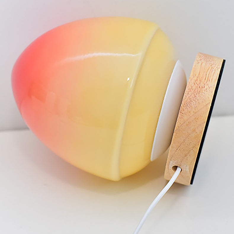 Persikoglasbordslampa | Veska