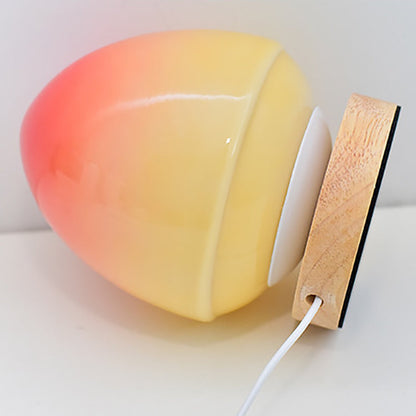 Persikoglasbordslampa | Veska