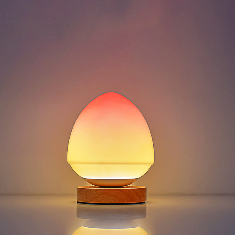Persikoglasbordslampa | Veska