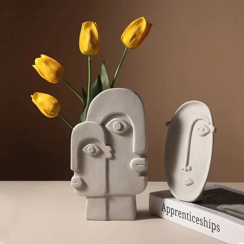 Picasso Inspirerad Keramisk Ansikte Vaser | Veska