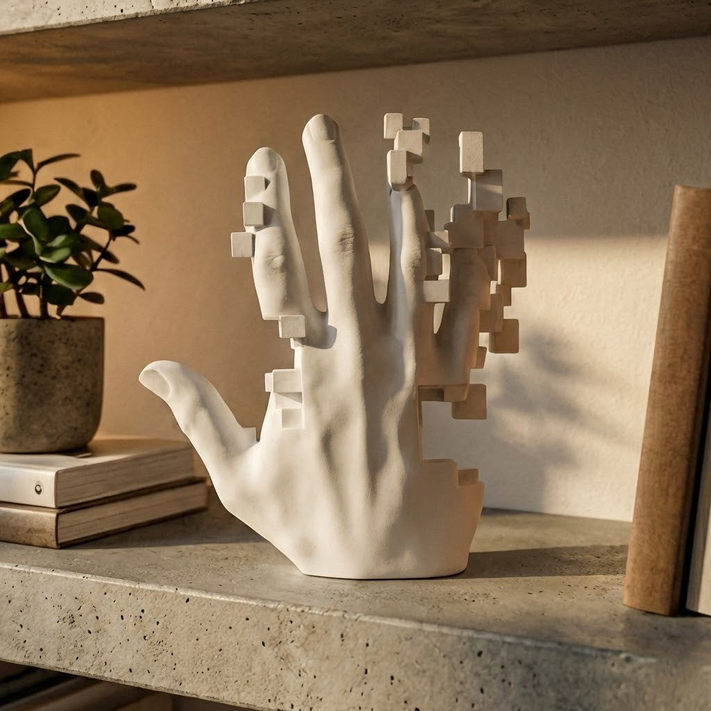 Pixel Palm Mosaic Sci-Fi Skrivbord Dekor | Veska