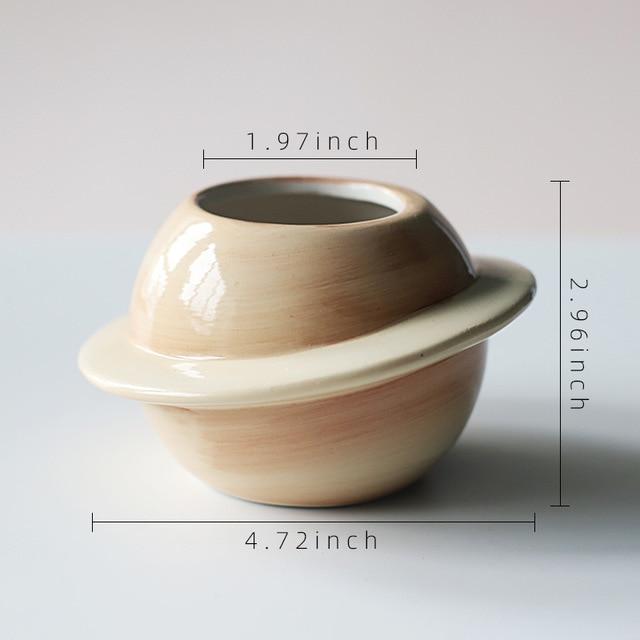 Planetenformad växtkruka | Veska Beige