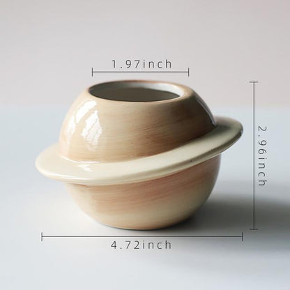 Planetenformad växtkruka | Veska Beige