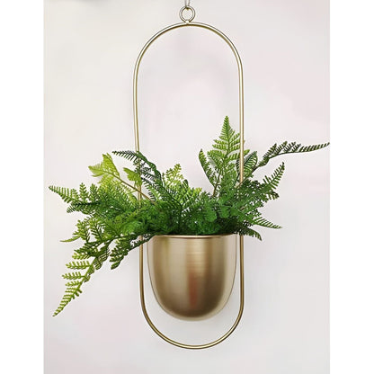 Plant Hängare - Elegant Metall Hängande Veskaomkruka Hållare | Veska Oval Guld