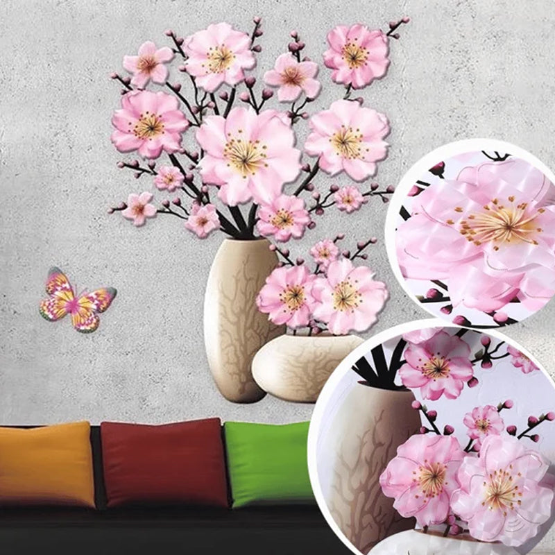 Plant Vase 3D Stereo Sticker™ | 1+1 GRATIS | Veska
