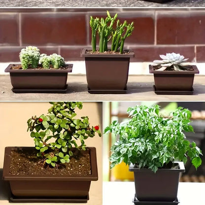 Planter med fat Rektangulär Veskaomkruka för trädgård och balkong | Veska