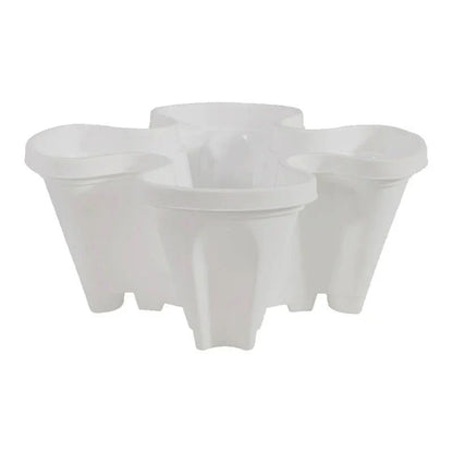 Platsbesparande stapelbara Veskaomkrukor Vertikalt planteringssystem med hjul | Veska Vit