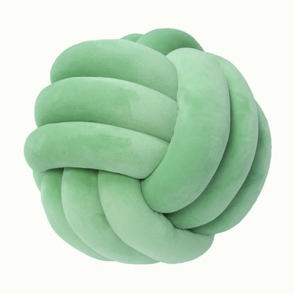 Plush Knot Kudde (Sammet) | Veska Knot ärtgrön