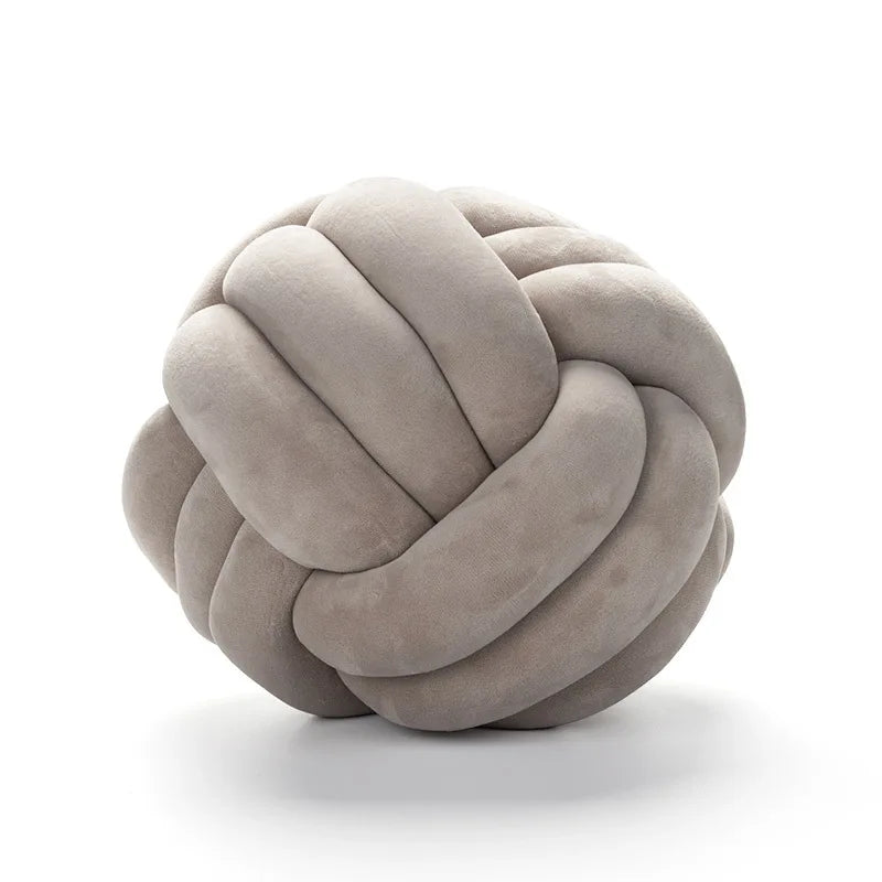 Plush Knot Kudde (Sammet) | Veska Knot grå
