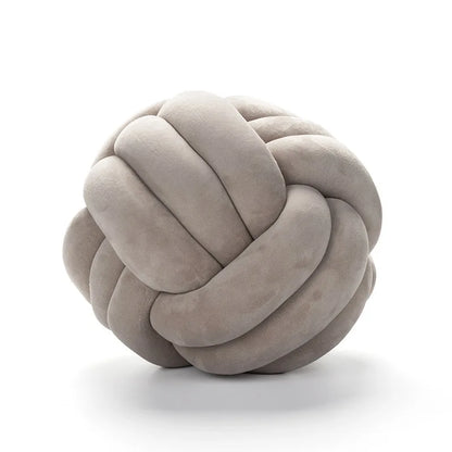 Plush Knot Kudde (Sammet) | Veska Knot grå