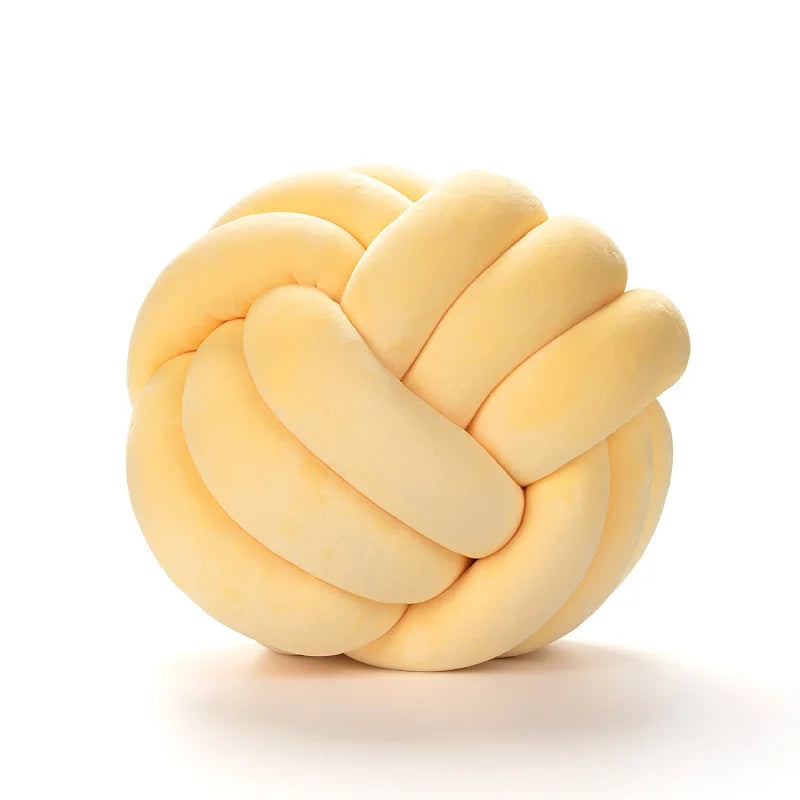 Plush Knot Kudde (Sammet) | Veska Knot gul
