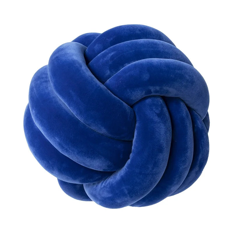 Plush Knot Kudde (Sammet) | Veska Knot liten blå