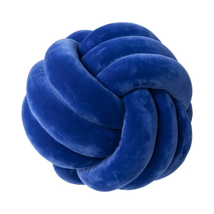 Plush Knot Kudde (Sammet) | Veska Knot liten blå