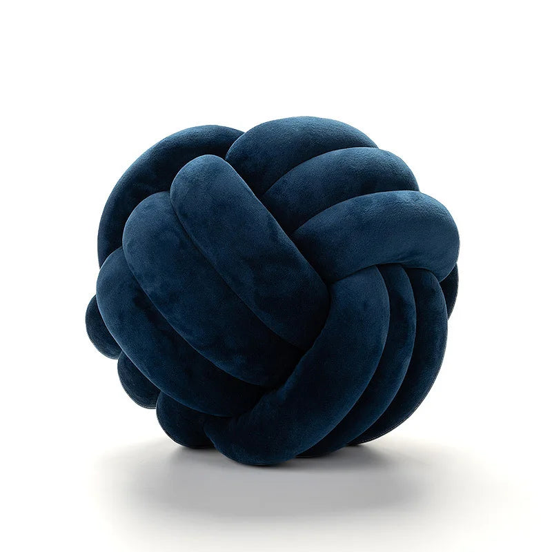 Plush Knot Kudde (Sammet) | Veska Knot marinblå