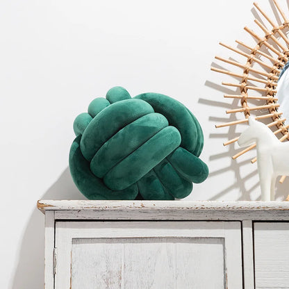 Plush Knot Kudde (Sammet) | Veska Knot mörkgrön