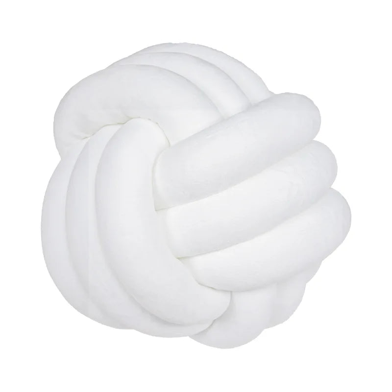 Plush Knot Kudde (Sammet) | Veska Knot vit