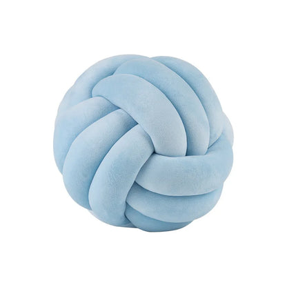 Plush Knot Kudde (Sammet) | Veska Knut isblå