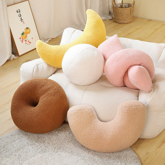 Plush Kuddar - Donut, Glob, Båge och Knut | Veska Rosa 30X55cm