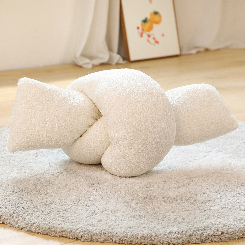Plush Kuddar - Donut, Glob, Båge och Knut | Veska Vit 30X55cm