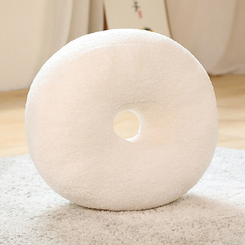 Plush Kuddar - Donut, Glob, Båge och Knut | Veska Vit Donut 38cm