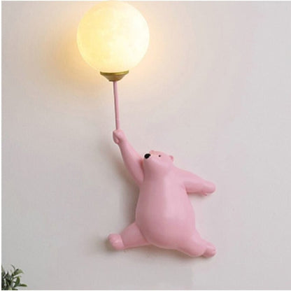 Polar Bear Vägglampa | Veska Rosa