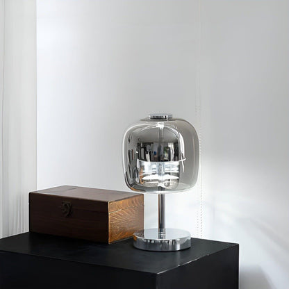Portabel - Elegant bordslampa gjord av spegelglas Veska
