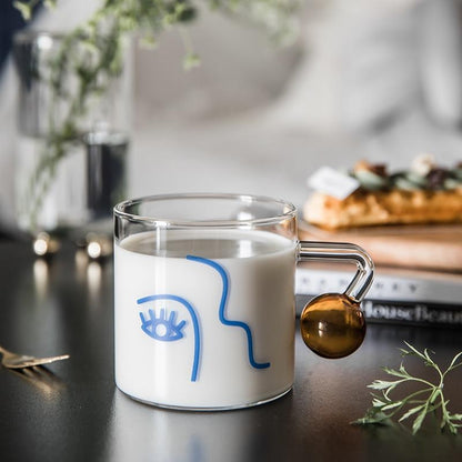 Porträtt Glas Mugg | Veska Kort 280ml