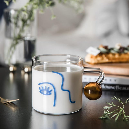 Porträtt Glas Mugg | Veska Kort 280ml
