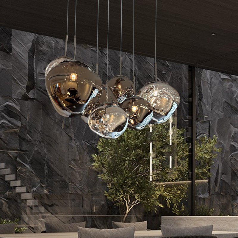 Postmodern lava kristallkrona kreativ klädbutik barbordslampa villa duplexbyggnad vardagsrum matsal trapphus kristallkrona | Veska
