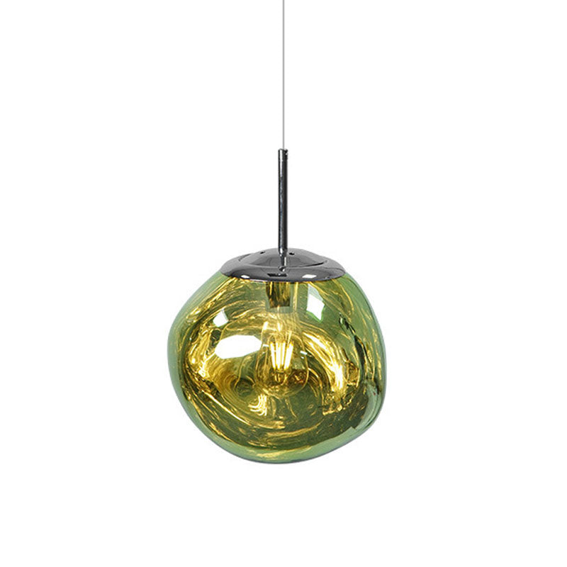 Postmodern lava kristallkrona kreativ klädbutik barbordslampa villa duplexbyggnad vardagsrum matsal trapphus kristallkrona | Veska Grön 28CM